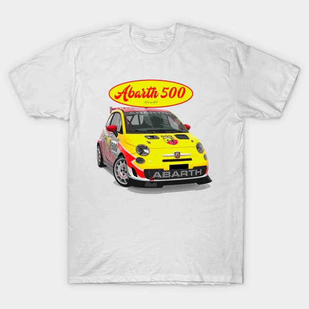 ABARTH 500 500 T-Shirt by PjesusArt